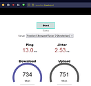 Snelheidstest in browser 1