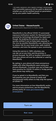 Massachusetts MassNotify app